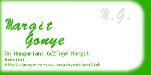 margit gonye business card